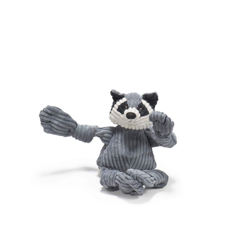 HuggleHounds Knottie Plush Dog Toy - Dog Stuffed Animal Toy, Puppy Toys, Squeaky Dog Toy for Small, Medium & Large Dogs, Durable Plush to Keep Them Busy - Reggie Racoon, Small - Image 1